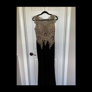 Black Formal Dress! Beaded details only worn once!